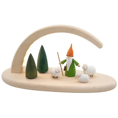 Produktbild von Leuchterbogen Schäferwichtel  (24x13cm) von Seiffener Volkskunst