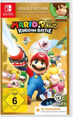Produktbild von ak tronic Software & Services Mario & Rabbids Kingdom Battle Gold Edition, Nintendo Switch, Code in einer Box