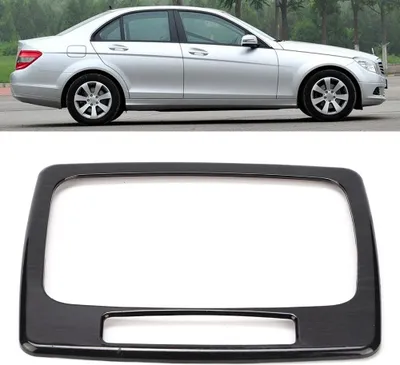 Produktbild von Auto-Schalttafel-Rahmenverkleidung, Zubehör, passend für Mercedes Benz Klasse C W204 2007–2013, schwarze Holzmaserung