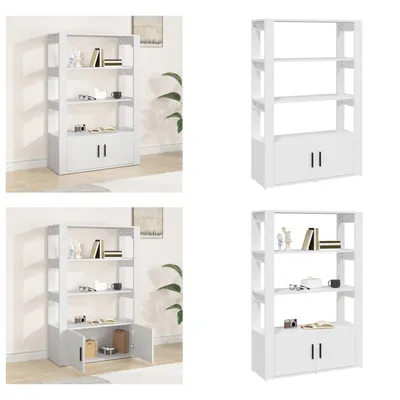Image de vidaXL Sideboard Blanc 80x30x119,5 cm Bois composite - Sideboard - Buffets - Armoire - Armoire de stockage