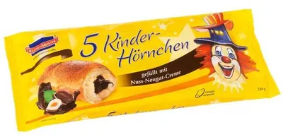 Produktbild von Kuchenmeister 5 Kinderhörnchen gefüllt mit Nuss Nugat Creme 240g