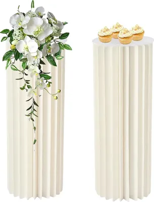 Image de Set de supports à gâteaux, design moderne, réutilisables et stables, BLANC