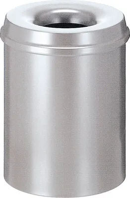 Produktbild von Feuerlöschender Papierkorb 15 Liter - Silber