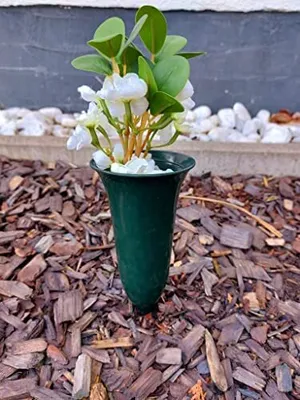 Produktbild von Grabvase Tulpe, grün - Höhe 21 cm - 5 Stück