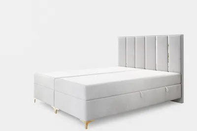 Produktbild von Moebelpaket Bett 160x200 cm mit Bettkasten, Boxspringbett mit Pocket-Matratze, Eleganter Magic Velvet-Stoffbezug, Kollektion Santiago, Grau
