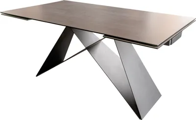 Produktbild von KAWOLA Ausziehtisch BENNO Esszimmertisch Keramik dunkelgrau 160 x 90 cm