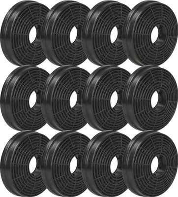 Produktbild von vhbw 12x Aktivkohlefilter Ersatz für Hoover 35602288, 49040117, KFC6961 für Dunstabzugshaube - 10,5 cm