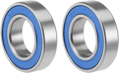 Image de Deux roulements à billes 6902-2RS 15 x 28 x 7 mm - à ressort bleu - acier chromé P6 (ABEC3)