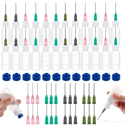 60er Set 30 ml Quetschflaschen mit Nadelspitzen 14–20GA