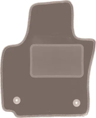 Produktbild von Fahrerfußmatte Velours beige passend für Seat Toledo III (2004-2012, Minivan) – mit Befestigungen – passgenau