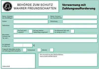 Produktbild von Denkzettel - das Knöllchen für deine Freunde