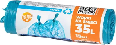Zdjęcie produktu dla Wkłady do kosza 35l TIP TOP niebieski papier 15 szt