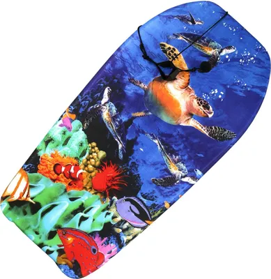 Produktbild von Best Sporting Bodyboard Kinder in tierischem Schildkröten-Design I Surfbrett Kinder 92 x 46 x 5 cm bis 75 kg I Surfboard Kinder I Body Board Kinder I Bodyboards fürs Surfen