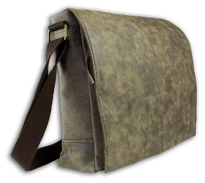 Produktbild von Harolds Herren Messenger Bag braun Canvas Kunstleder D2OTJ2380N
