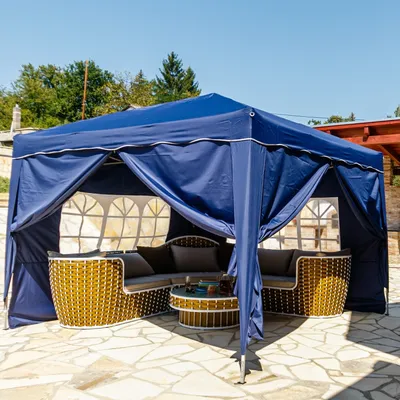 Obrázek produktu pro INSTENT Zahradní párty stan, 3 x 3 m, modrý + 4 bočnice