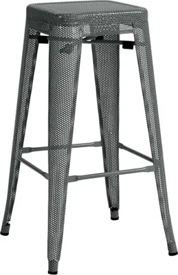 Produktbild von DELUKE® Barhocker SEOUL - Grau, Metall | Barhocker ohne Lehne Barstuhl Tresenhocker Tresenstuhl Kneipenhocker Kneipenstuhl
