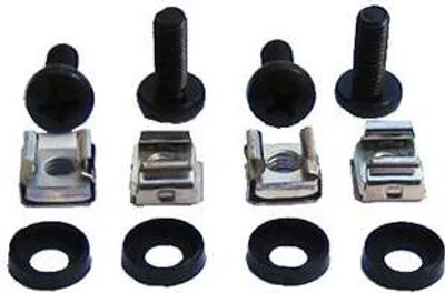 Zdjęcie produktu dla Zestaw montażowy M6 (4 szt./opak.) czarny - 16 mm