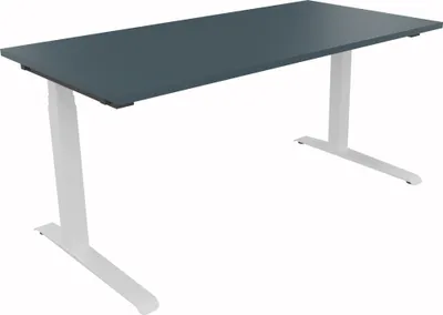 Produktbild von Sitz-/Stehtisch Kufe Doppels. Quad. B1600xT800xH645-1275 ws/Lavagrau