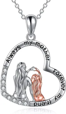 Produktbild von Halskette Mutter und Tochter, 925 Sterling Silber, Anhänger, für Mutter