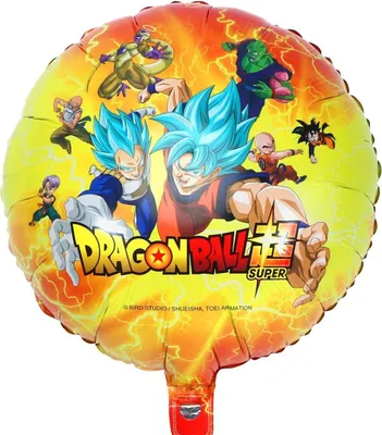 Dragon Ball Folienballon rund Manga 43 cm Party-Deko Tisch-Deko Dekoration Geburtstag Kindergeburtstag Manga-Party Mottoparty Serie Comic Ballon Luftballon