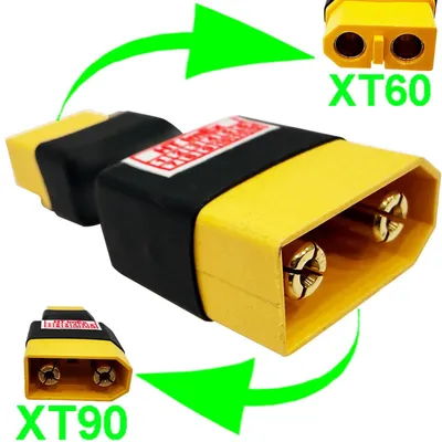 Produktbild von RC Adapterkabel XT90 Stecker männlich auf XT60 Buchse weiblich kompatibel mit LiPo RC Batterien