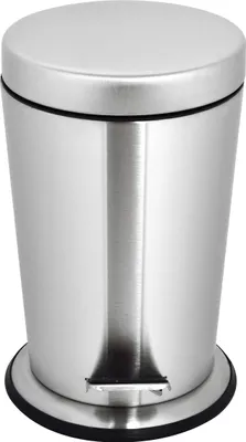 Produktbild von MSV Kosmetikeimer "Conic" Mülleimer Treteimer Abfalleimer - 5 Liter – mit herausnehmbaren Inneneimer - Silber