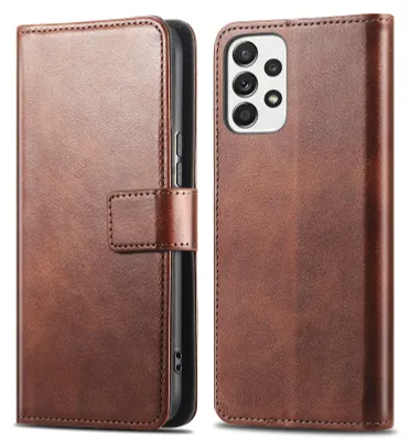 Imagen del producto de Funda Tipo Libro de Lujo para Samsung Galaxy A53 - Marrón oscuro
