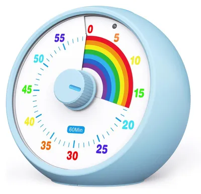Produktbild von OKWISH Visueller Timer für Kinder, 60-Minuten Countdown für Klassenzimmer Büro Küche, Schreibtisch Kinder Zeitmana gement Tools mit leisem Betrieb