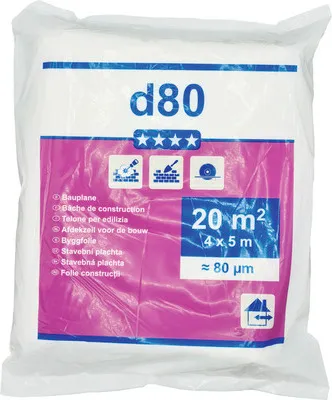 Produktbild von Bauplane 4 x 5 m 20 m² transparent