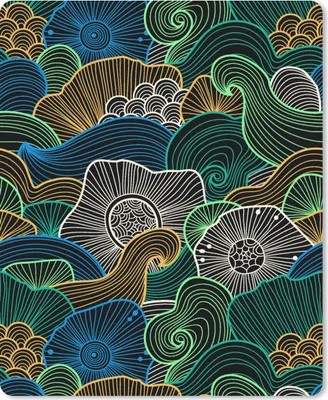 Produktbild von MuchoWow® Mauspad Mousepad Muster - Blumen - Glühen 30x40 cm - Mousepads - Maus Mat - Pad - Mausunterlage - Mausmatten