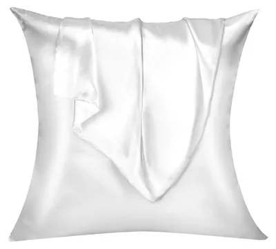 Produktbild von Set mit 2 Satin-Kissenbezügen, 50 x 50 cm, seidig weich, haut- und haarschonend, -, weiß