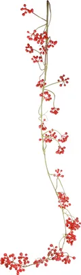 Produktbild von Künstliche Hängepflanzen Beerenzweig Rot Grün Deko Herbst Winter H150cm