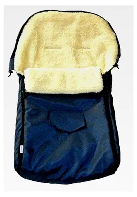 Produktbild von Fußsack aus Wolle 90 cm Dunkelblau