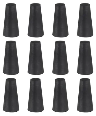 Silikon-Gummistopfen, konisch, 6-10 mm, 12 St., schwarz, 18 mm