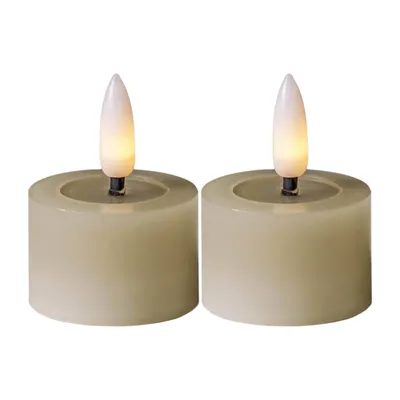 Produktbild von Star Trading LED Teelichter 2 Set Flamme Flow, Beige, Universal, IP20, 1 Glühbirne(n), LED, 0,01 W