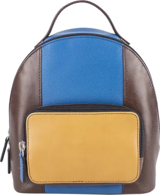 Produktbild von Sunsa Damen kleiner bunter Leder Rucksack Backpack Schultertasche Mini Ranzen Daypack Mädchentasche 94022
