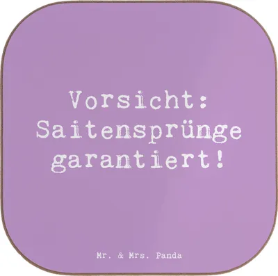 Produktbild von Mr. & Mrs. Panda Untersetzer für Gläser Spruch Shamisen Abenteuer - Lavendeltraum - Geschenk, Instrument, Musikinstrument, Tischschoner, Kabuki, traditionelle Musik, Glas