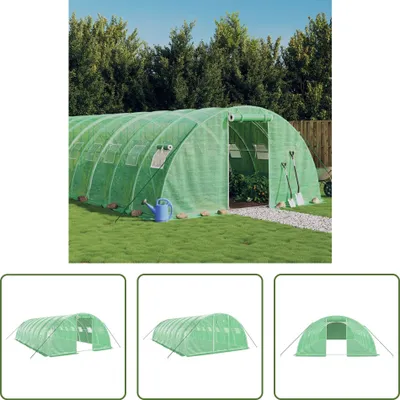 Immagine prodotto di The Living Store Serra con struttura in acciaio Verde 32 m² 8x4x2 m