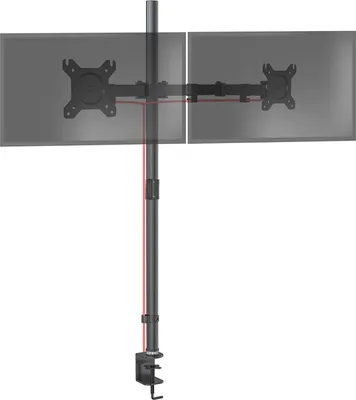 Produktbild von Duronic DMT152 Monitorarm | Monitorständer für 2 Monitore bis 27 Zoll | VESA 75/100 | Belastbarkeit 8kg | Höhenverstellbar | Neigbar -90° bis +35° | Drehbar 360° | Monitorhalterung aus Stahl
