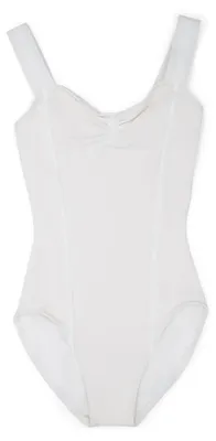 Zdjęcie produktu dla Strój gimnastyczny Capezio, body do tańca, top z dekoltem "princess", biały/elegancki