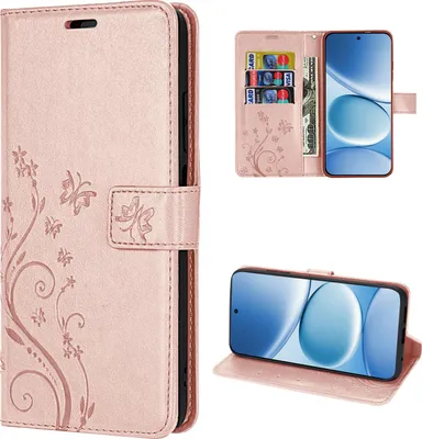 Produktbild von Hülle für Xiaomi Redmi Note 15 Pro 5G Handyhülle Wallet Case Klapphülle in Rosegold