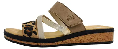 Immagine prodotto di Rieker V365262 V36, sandali e ciabatte da donna, color beige, per il tempo libero