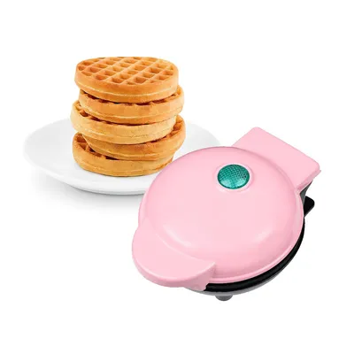 Produktbild von Waffeleisen, Waffelautomat, mit Antihaftbeschichtung, 350 Watt, Haushalts-Backmaschine für Kinder,Rosa