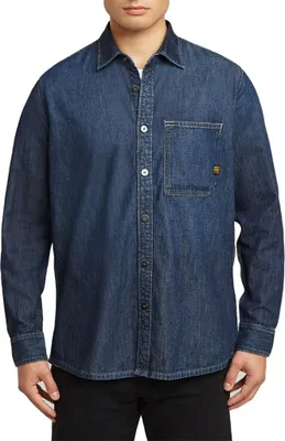 Produktbild von G-STAR REGULAR 1 PKT SHIRT LS Blau