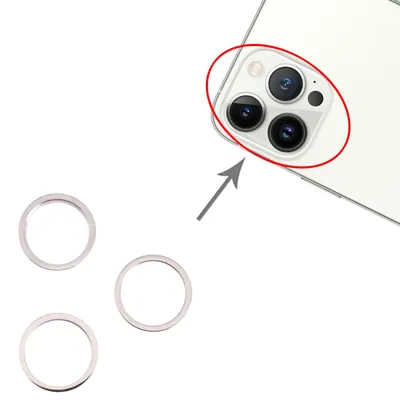 Immagine prodotto di 3 pezzi Protezione per obiettivo fotocamera posteriore per Apple iPhone 13 Pro Max Bianco