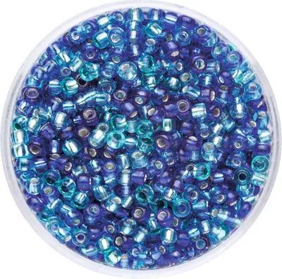 Produktbild von Rocailles Mix blau 2,6 mm 17 g