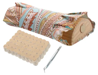 Produktbild von Ergonomisches Holz-Nackenstützkissen mit Moxibustionstherapie für entspannende Nackenmassage und gesunden Schlaf