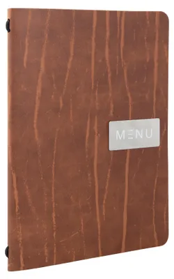 Produktbild von Securit Menü Speisekarte| Menümappe A5 Leather - Brown