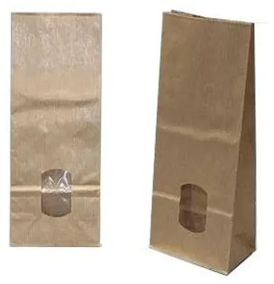 Produktbild von Blockbodenbeutel Kraft Braun mit OPP gefüttert 8x5x24cm | 200-250 Gramm (100 Stück) [PAB814]
