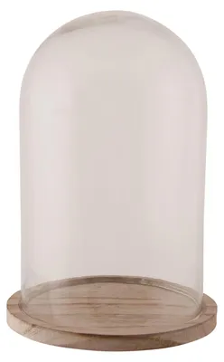 Produktbild von Bellatio design Stolp - Glas - Holztablett - 25 x 17 cm